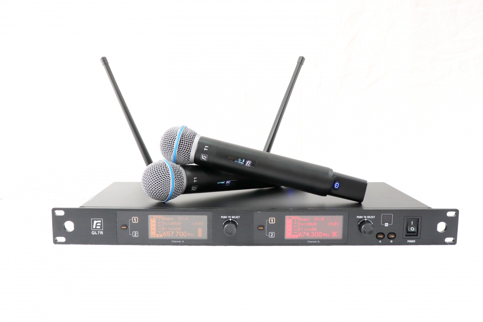 RFIntell QL7R/T1-A 651,800-683,400 МГц 2-канальная радиосистема с 2-мя ручными микрофонами в Саранске