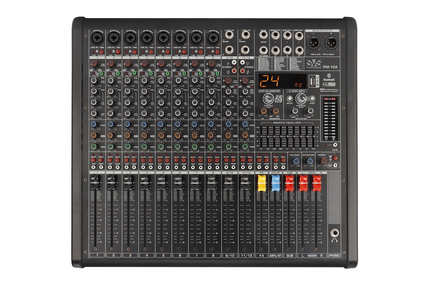 SVS Audiotechnik mixers PM-12A Активный аналоговый микшерный пульт, 12-канальный в Саранске
